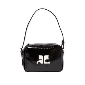 Elegant Mini Crossbody Handbag in Black Calfskin